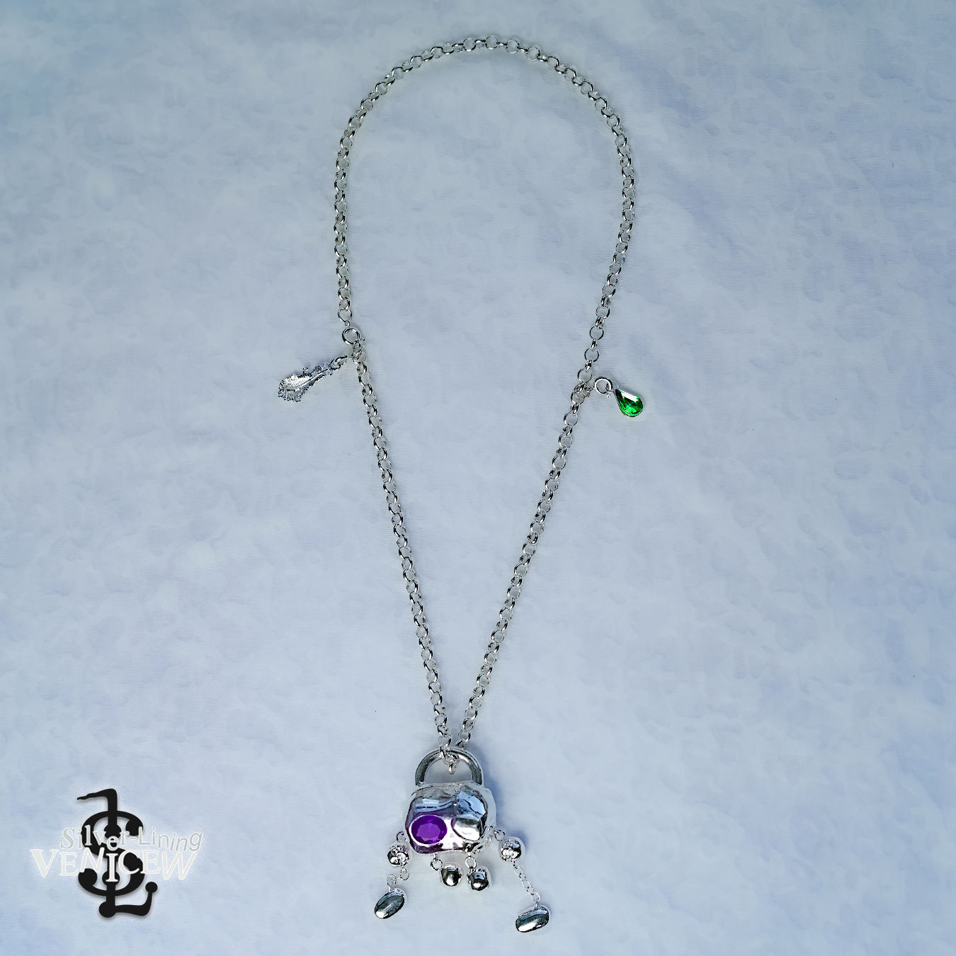 SLII-N5= StoneGod Jr and Thin Chain Necklace